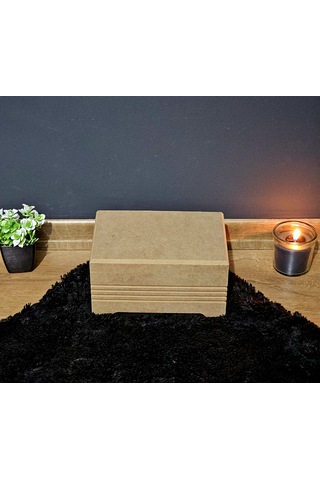 Ahşap 6 Bölmeli Küçük Boy Boy Takı Saat Aksesuar Kutusu Fitilli