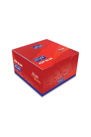 Kraf 10 Paket Küp Blok Beyaz 8x8 Cm 115g