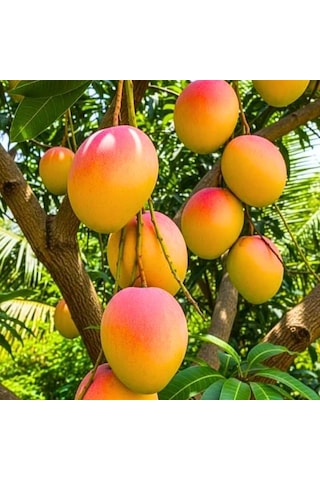 Kent Mango Fidanı 2 Yaş Aşılı, Tüplü, 60 70 Cm Lifsiz & Tatlı