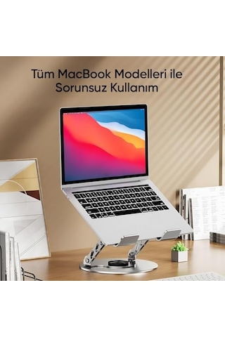 Macbook Ve Laptop Standı 360 Derece Dönebilen Boyutu Ayarlanabilir Alüminyum Alaşım Ergonomik Tasarım Bilgisayar Tutucu Bilgisayar Standı