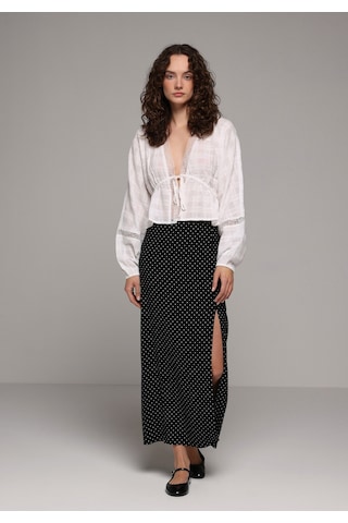 Colin's Colins Maxi Length Puantiyeli Fermuarlı Kadın Siyah Etek Cl1079944 Q1.v1 Blk