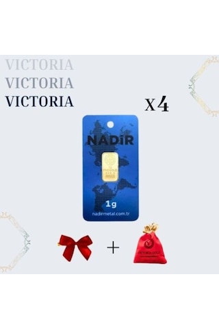 Vıctorıa Gold 4 Adet 1 Gr 24 Ayar 995 Altın (Nadir Yada Gar )