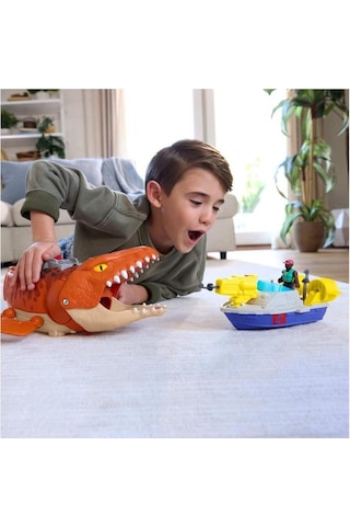 Imaginext Jurassic World Rebirth Aquachomp Chase Mosasaurus Jfr23 Lisanslı Ürün