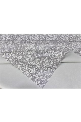 Elyaf Astarlı Silinebilir Pvc Muşamba Masa Örtüsü 3020-1 Astrçaprazip-gri