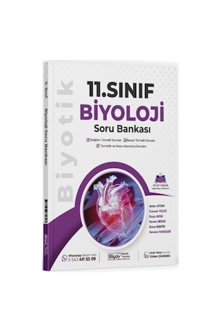 Biyotik Yayınları 11.sınıf Maarif Model Biyoloji Konu Anlatım Föyleri Ve 11.sınıf Maarif Model Biyoloji Soru Bankası Set 2 Kitap
