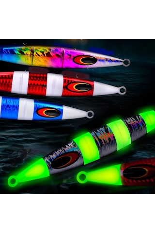 Proberos F125 Koşu Steelhead Derin Deniz Tekne Balıkçılık Cazibesi Hızlı Batan Deniz Balıkçılığı Sahte Yem, Boyut: 250g Aydınlık Renk C