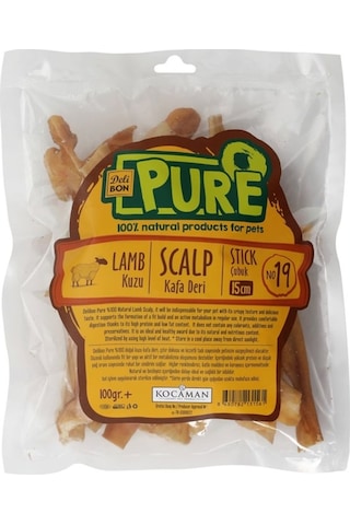 Delibon Pure Köpek için Kuzu Kafa Derisi 15 CM Çubuk 100 G