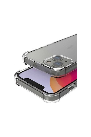Apple Uyumlu iPhone 13 Pro Max Darbeye Dayanıklı Köşe Korumalı Kılıf Anti Şok Şeffaf Kapak Şeffaf