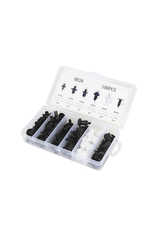 Cbtx 100'ü 1 Arada Evrensel Araba Plastik Bağlantı Elemanları Perçin Klips Seti