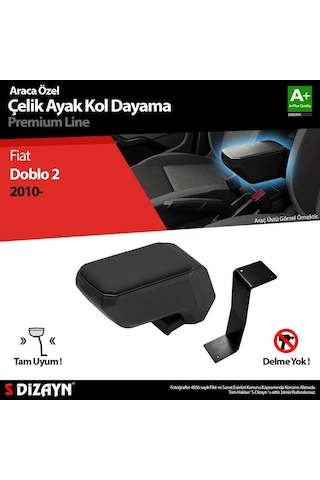 S-dizayn Fiat Doblo Kol Dayama Kolçak Çelik Ayaklı Abs Siyah 2010 Üzeri A+kalite