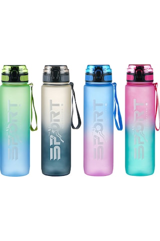 Teltree Sporcu Su Matarası - 800ml/1000ml Kapaklı, Taşınabilir, Hafif Ve Şık Çok Renkli