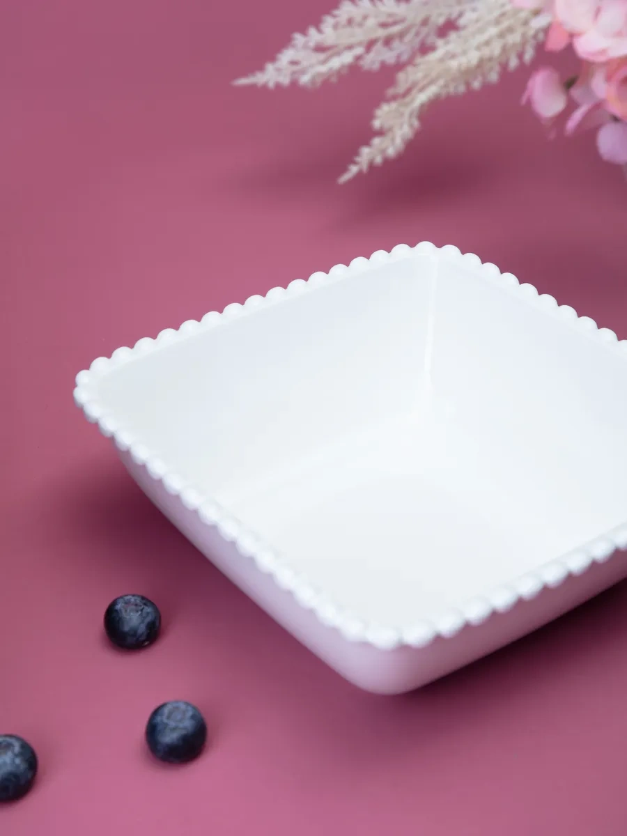 Lefard Kare Salata Kasesi Pearl 1200 Ml Porselen 250621475 Beyaz