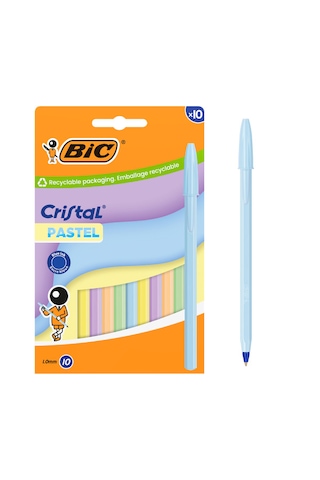 Bıc Cristal Pastel Tükenmez Kalem 10 Lu Set Çok Renkli