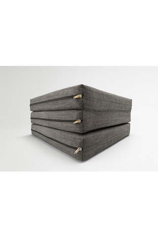 Gri Katlanır Sünger Misafir Yer Yatağı Ve Balkon Minderi 7cm Gri