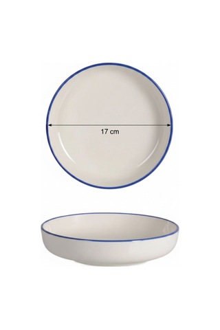 6'lı Toledo Kase 17cm Rim Lacivert Rinart Krem 6'lı Toledo Kase 17cm Rim Lacivert Rinart Krem