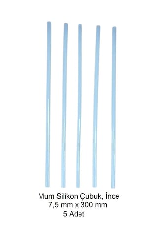 Silikon Mum Çubuk, İnce 7,5 X 300 Mm 5 Adet