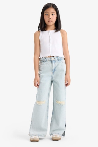 Defacto Kız Çocuk Wide Leg Yırtık Detaylı Geniş Paça Jean Pantolon Z4708a625spnm63 Mavi