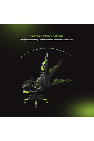 Styles Kl-R61 Yeşil/Siyah Gaming Oyuncu Koltuğu