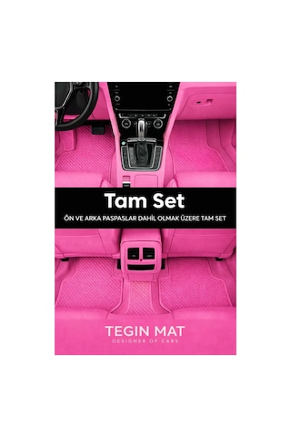 Dacia Spring 2021 2025 Access Uyumlu Eva Oto Paspas Pembe Metal Topukluklu Tam Set