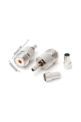 Sones 2,5 Mm& 160 Rg316 /& 160 Rg179 Ve 2,85 Mm Rg174 Lmr100 İçin 10 Adet Uhf Dişi Jak So239 Kıvrımlı Rf Konnektör Koaksiyel Adaptör
