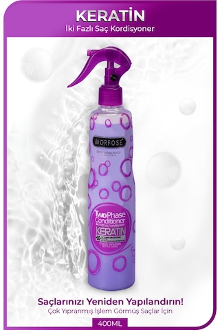 Morfose Keratin İçeren Çift Fazlı Sprey Fön Suyu 400 ML