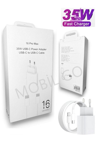 Apple Uyumlu iPhone 15 16 - 15 16 Pro - 15 16 Plus - 15 16 Pro Max 16e Hızlı Şarj Aleti 35w Type-c -