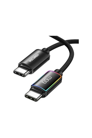 60w Type-c To Type-c Rgb Aydınlatmalı Örgülü Şarj Ve Data Kablosu 2 Metre Diğer