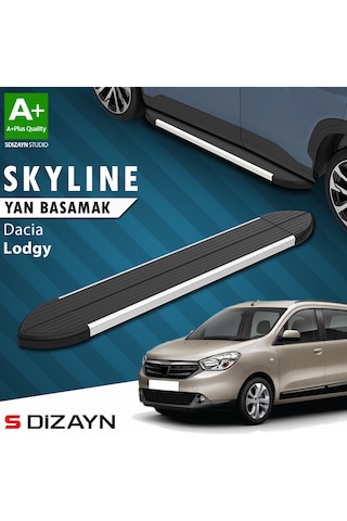 S-dizayn Dacia Lodgy Skyline Aluminyum Yan Basamak 203 Cm 2012 Üzeri A+ Kalite