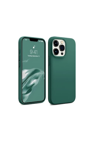 Bix İphone 13 Pro Silikon Kılıf Magsafe Uyumlu Güçlü Koruma Darbe Emici Biber Yeşili Yeşil