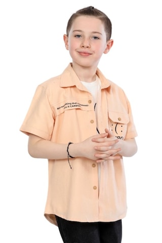 Erkek Çocuk Carbon Yazılı Yavruağzı Gömlek Tişört İkili Takım