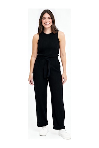 Bayan Pijama Altı Beli Lastikli Rahat Kalıp Siyah