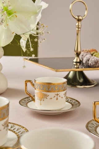 Karaca  Tuğra 6 Kişilik Kahve Fincan Takımı 100 Ml