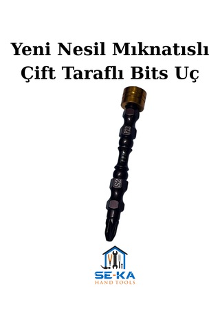 Yeni Nesil Mıknatıslı Çift Taraflı Bits Uç Profesyonel Pratik Vidalama Ucu Pz2 X 65 Mm 1 Adet