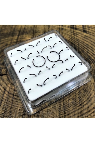 925 Ayar Gümüş Desenli Halka Siyah Kaplama Hızma Tek Adet Siyah