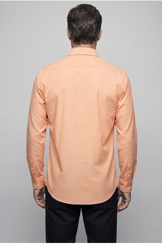 Bisse Regular Fit Cepsiz Orange Uzun Paşa Yaka Gömlek Gmoks261001 D22 Turuncu