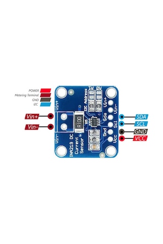 Ina219 Dc Voltaj Akım Güç İzleme Sensör Modülü Çift Yönlü 26v 3a Iıc Haberleşme Yüksek Hassasiyet