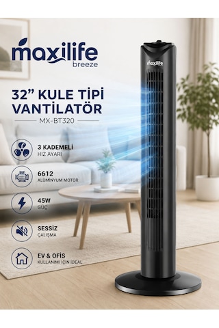 Breeze Mx-bt320 32 Kule Tipi Vantilatör 45w 3 Kademeli