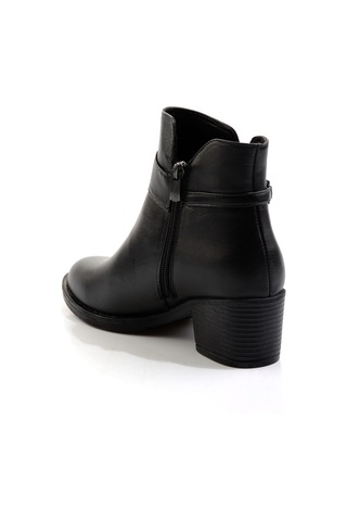 Siyah Hakiki Deri Kadın Bot & Bootie K02531207303 Siyah