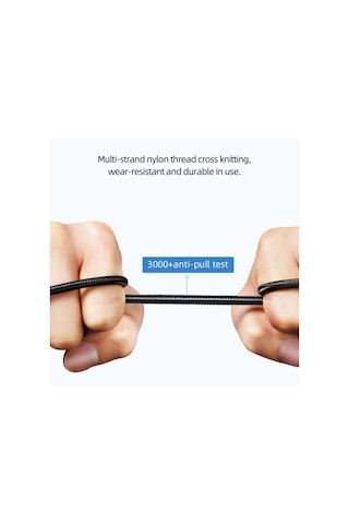 Usams Sj561 66W 3 İ N1 Hızlı Dirsek Örgü Şarj Veri Şarj Kablosu