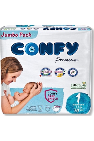 Premium 1 Numara Bebek Bezi Yenidoğan 2 - 5 Kg 70 Adet