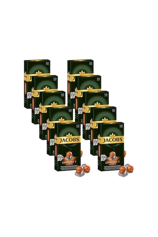Jacobs Espresso 7 Classico Nespresso Uyumlu Kapsül Kahve 10 x 10'lu