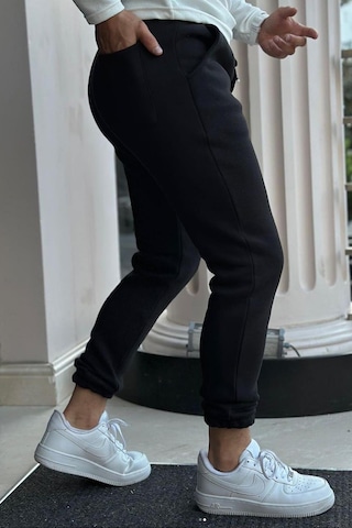 Slimfit Paça Lastikli 3 İplik İçi Şardonlu Polarlı Kışlık Spor Eşofman Altı 001