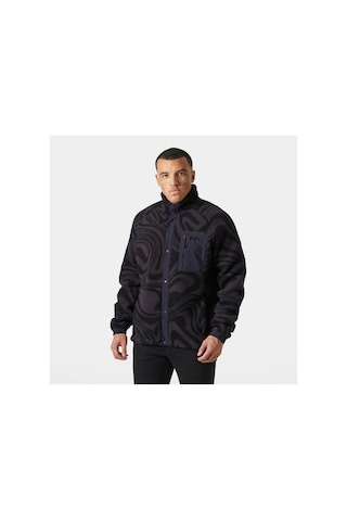 Helly Hansen Panorama Prınted Pıle Snap Mont Black Grape