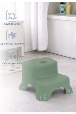 Babyjem Çok Amaçlı Katlı Basamak 516 Yeni Soft Yeşil