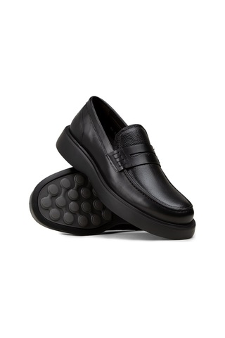 Deery Erkek Siyah Hakiki Deri Loafer Ayakkabı - F6683msyhp01 Siyah