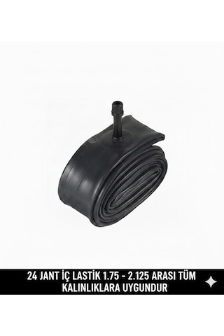 Güçlü Bisikletmotosiklet 24 Jant İç Lastik - 24x1.75 / 2.125 Uyumlu - Oto Valf Kalın Sibop Bisiklet İç Lastiği