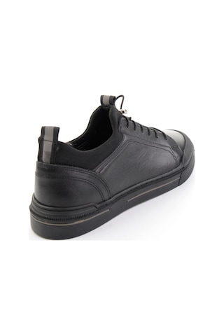 Bambi Siyah Hakiki Deri Erkek Sneaker E01585504143