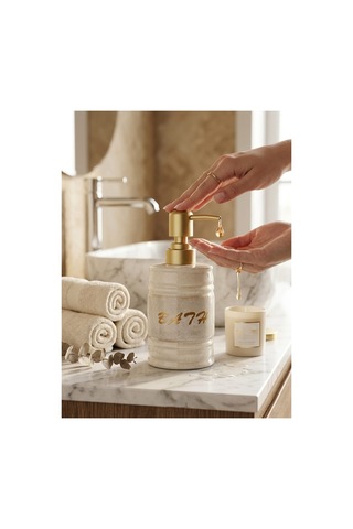 Porselen Sıvı Sabunluk - Lüks Banyo Ve Mutfak Sabunluk - 350 Ml Beyaz - 887961658 Beyaz