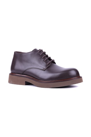 Shoetyle - Hakiki Deri Kahverengi Kısa Erkek Bot - 666-58-04-1457 Siyah