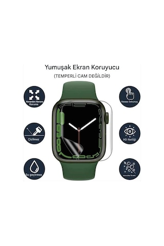 Apple Uyumlu Watch Se 44mm 3 Adet Şeffaf Ultra Koruyucu Nano Jelatin